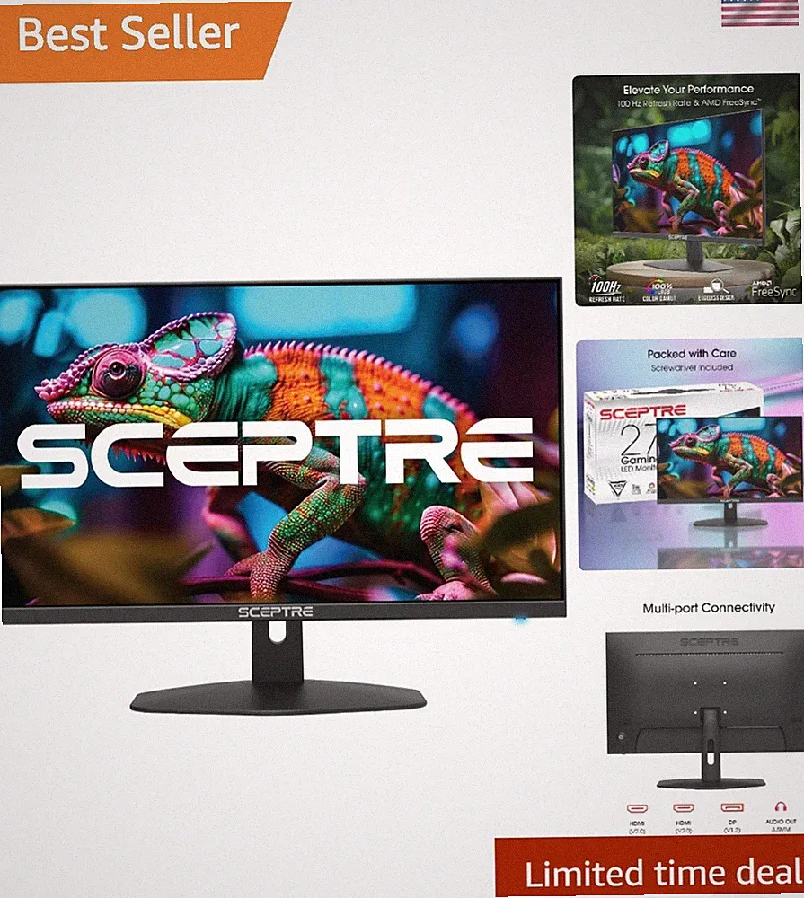 27-inch Gaming Monitor 100Hz 1ms DisplayPort HDMI x2 100% sRGB AMD Free Sync...