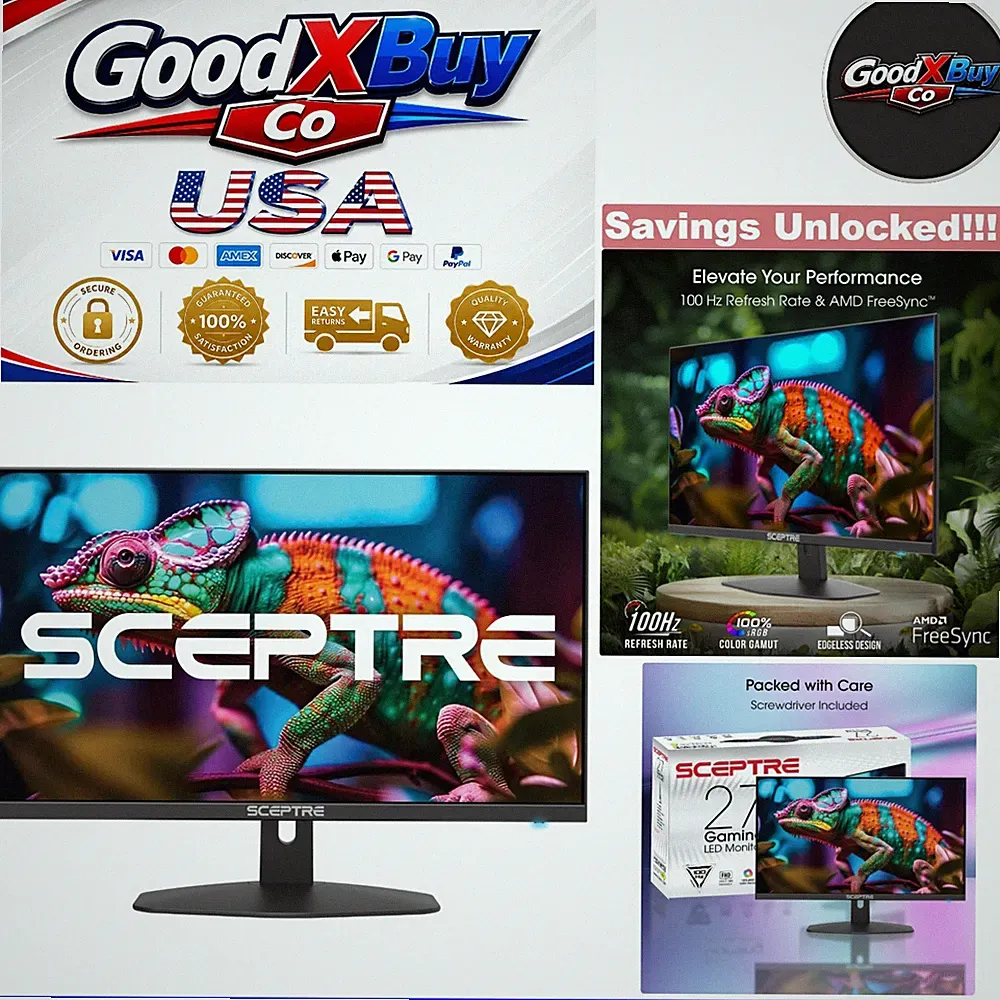 27-Inch Gaming Monitor 100Hz 1ms FHD AMD FreeSync HDMI DisplayPort Speakers
