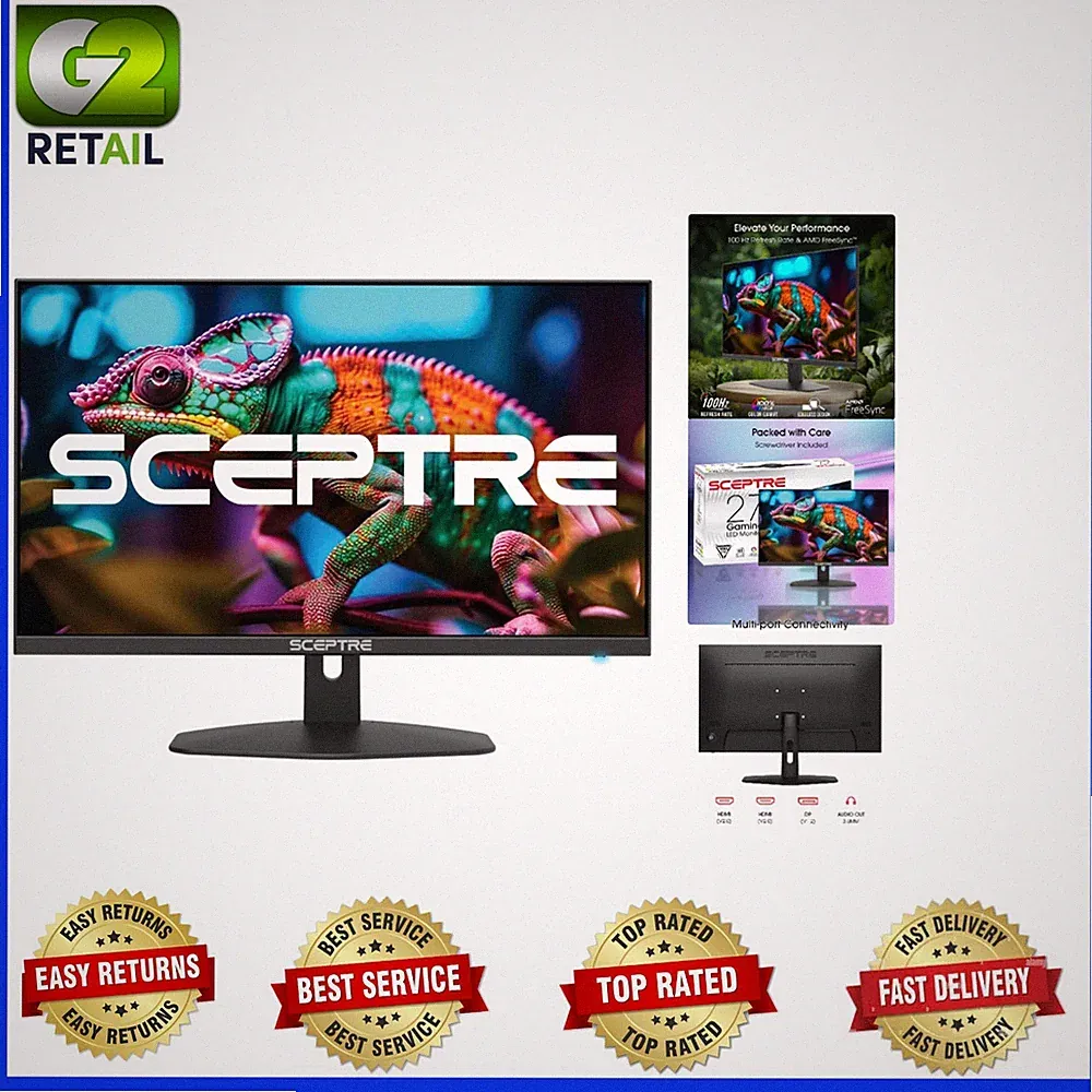 27-Inch Gaming Monitor 100Hz 1ms Response, VESA & Stunning Visuals - 2025 Model