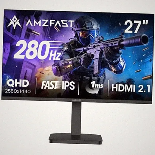 27 Inch Gaming Monitor 280Hz WQHD (2560x 1440) Fast IPS Monitor, 1ms G-SYNC