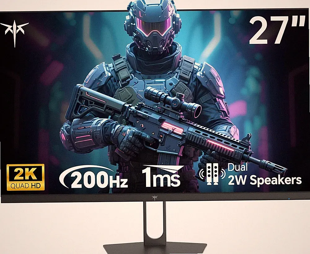 27 Inch Gaming Monitor - 2K QHD 2560 X 1440 Monitor, up to 210Hz & 1Ms, Bulit-In