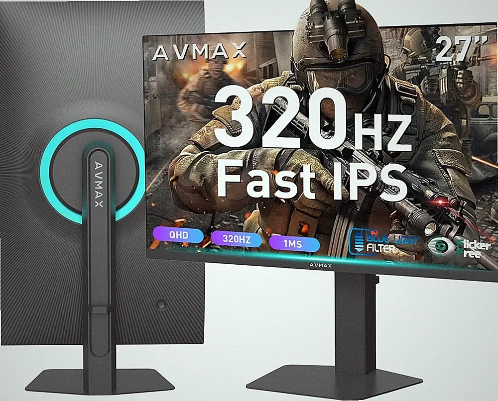27 Inch Gaming Monitor 320Hz/300Hz/240Hz,Qhd2560X1440 Fast Ips,Adaptive Freesync