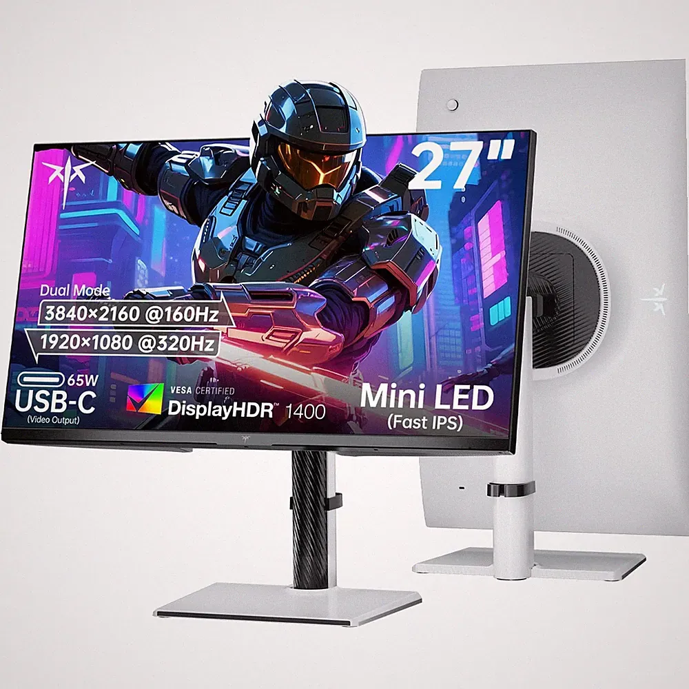 27 Inch Gaming Monitor 4K 160Hz Mini LED HDR1400 Type C KTC M27P6 Dual Mode Port