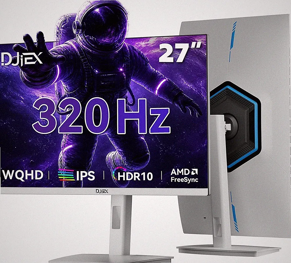 27 Inch Gaming Monitor White 320Hz, WQHD(2560 x1440), IPS, HDR10