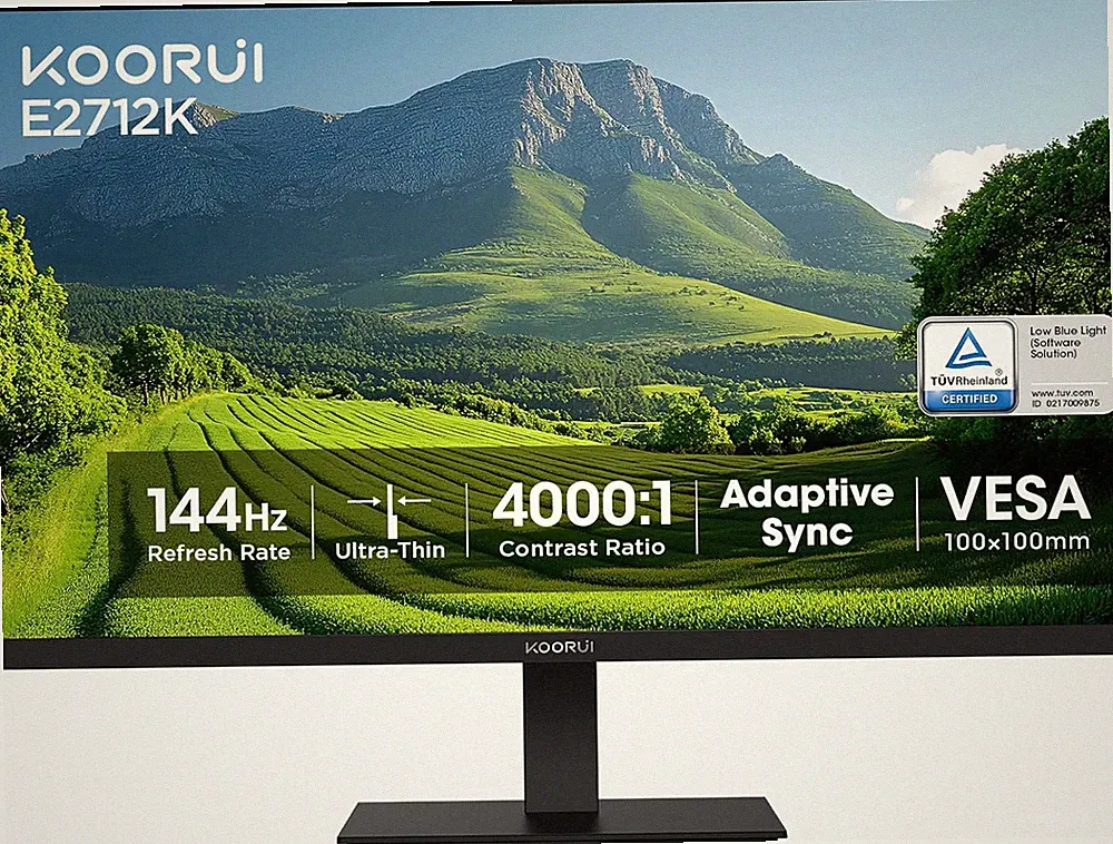 27 Inch Gaming Office Monitor 144Hz VA Display 4000:1 Contrast Ratio, Freesync F