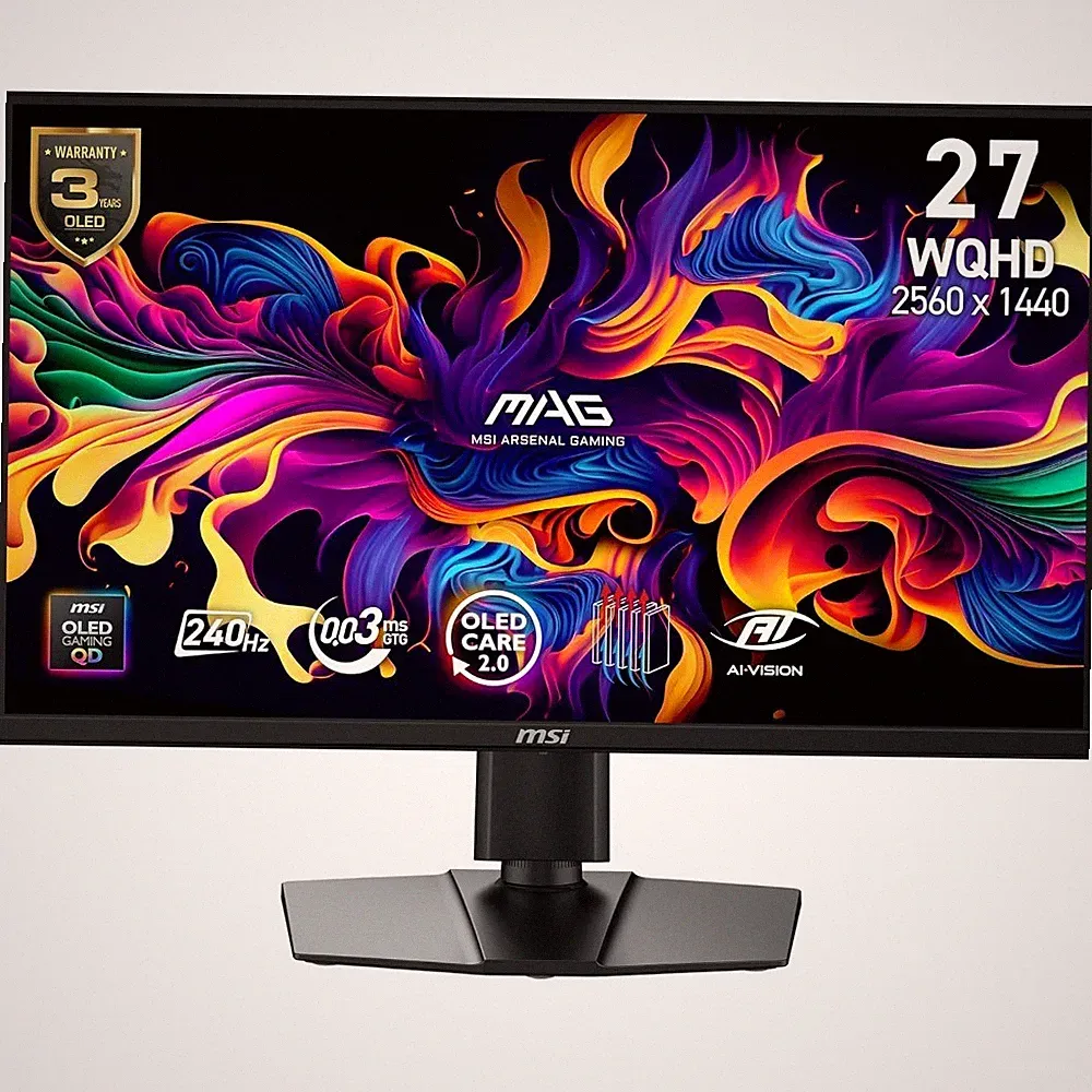 27-inch QD-OLED Gaming Monitor 2560x1440 QHD 240Hz 0.03ms Adaptive-Sync