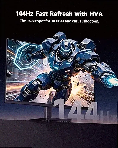 27 Inch QHD Computer Monitor, 144Hz Gaming PC Monitor, 4000:1, H27T27S KTC