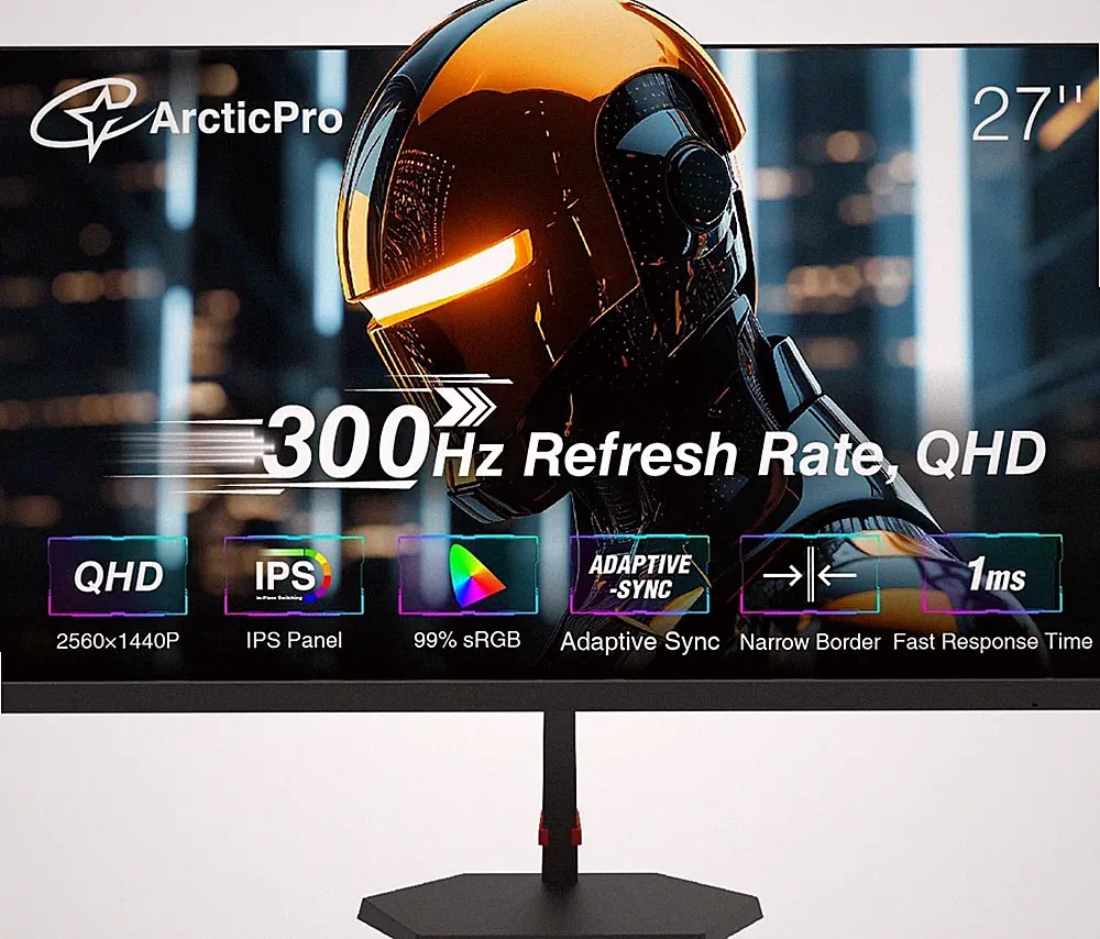 27 Inch QHD Gaming Monitor 2560 x 1440 300Hz 1ms IPS Black AD27EQ4 ArcticPro