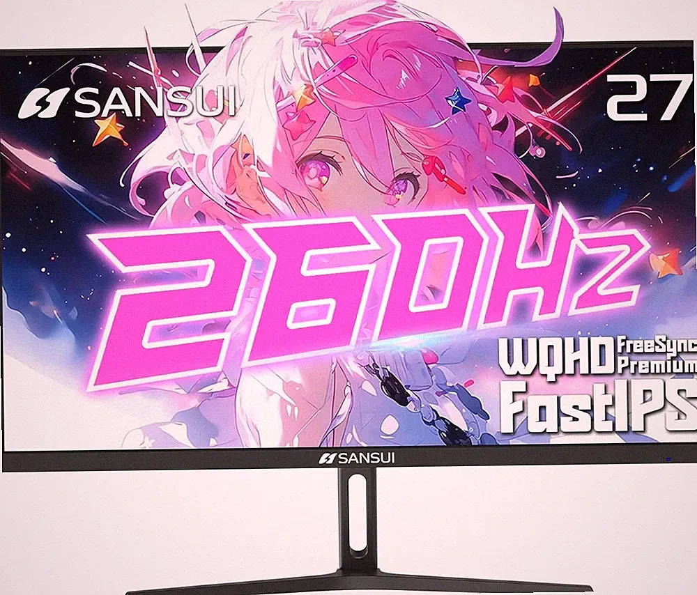 27 Inch WQHD 1440p Gaming Monitor 240hz up to 260hz-Fast IPS 1ms FreeSync Premiu