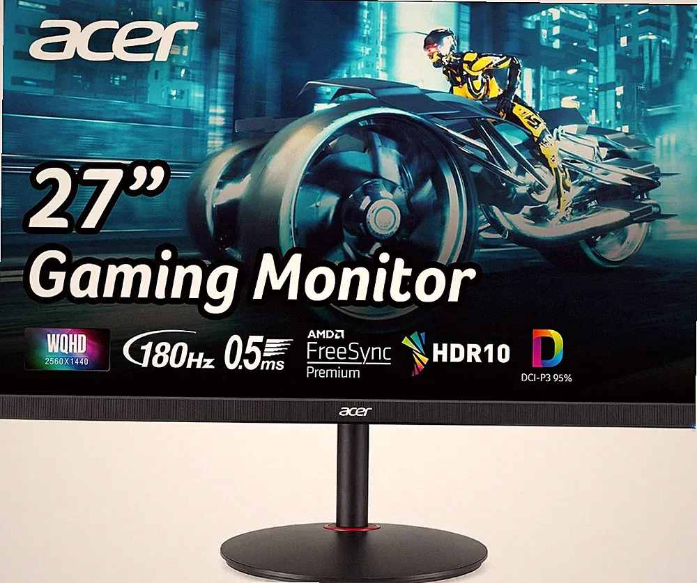 27 Inch WQHD IPS Gaming Monitor AMD FreeSync Premium 180Hz Response Time 0.5ms