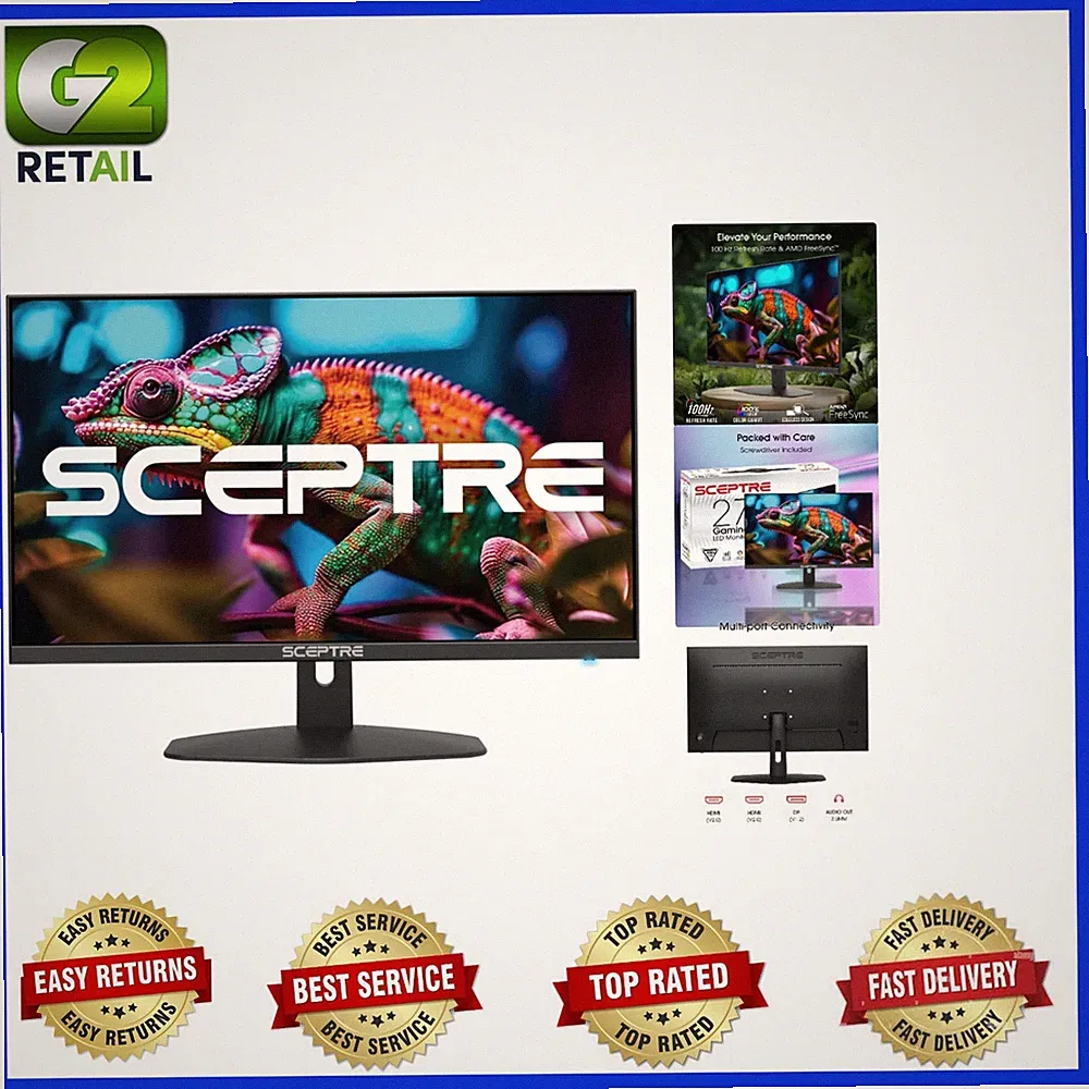 27" Prime Gaming Monitor - 100Hz Refresh Rate, 1ms, 100% sRGB, VESA Compatible
