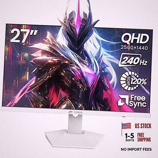 27" QHD 2560x1440 240Hz IPS Gaming Monitor, FreeSync, 27" QHD 240HZ 27 Inches