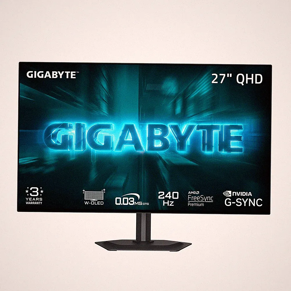27 QHD Gaming Monitor W OLED 240Hz Black GIGABYTE GO27Q24G desktop
