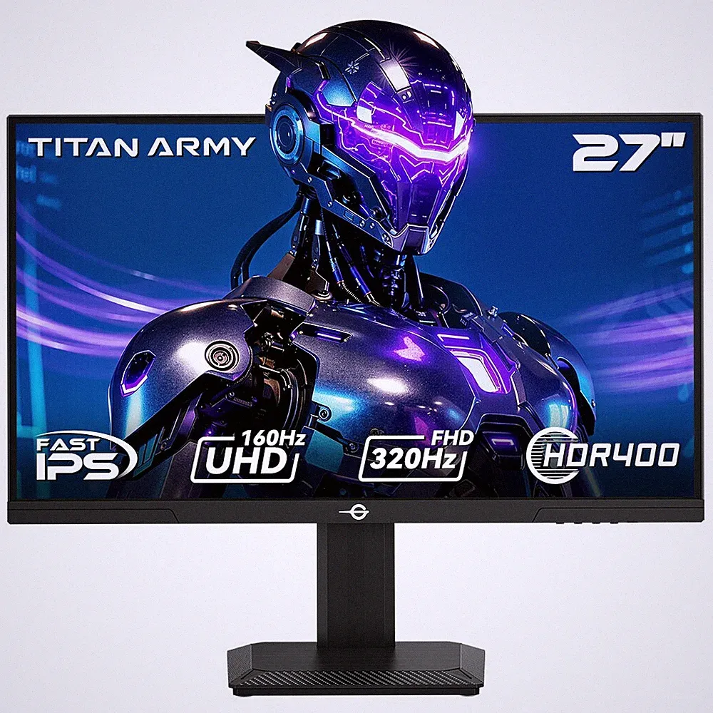 27in Gaming Monitor,4K Dual Mode Gaming PC,160Hz/FHD 320Hz,Titan P2712V Monitors