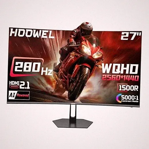 280Hz 240Hz Curved Gaming Monitor WQHD Curved Monitor 27 Inch