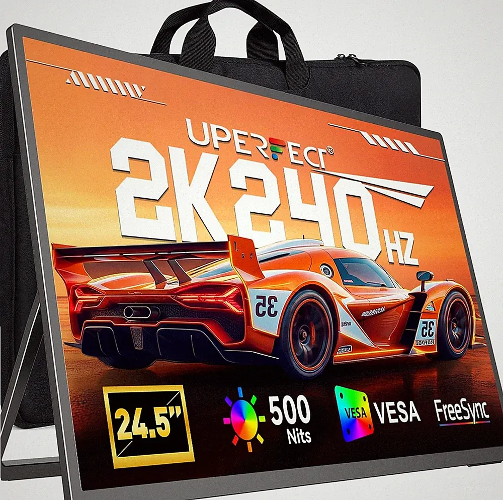 2K 240Hz 24.5" Portable Gaming Monitor - QHD, HDR, HDMI 2.1, VESA Compatible