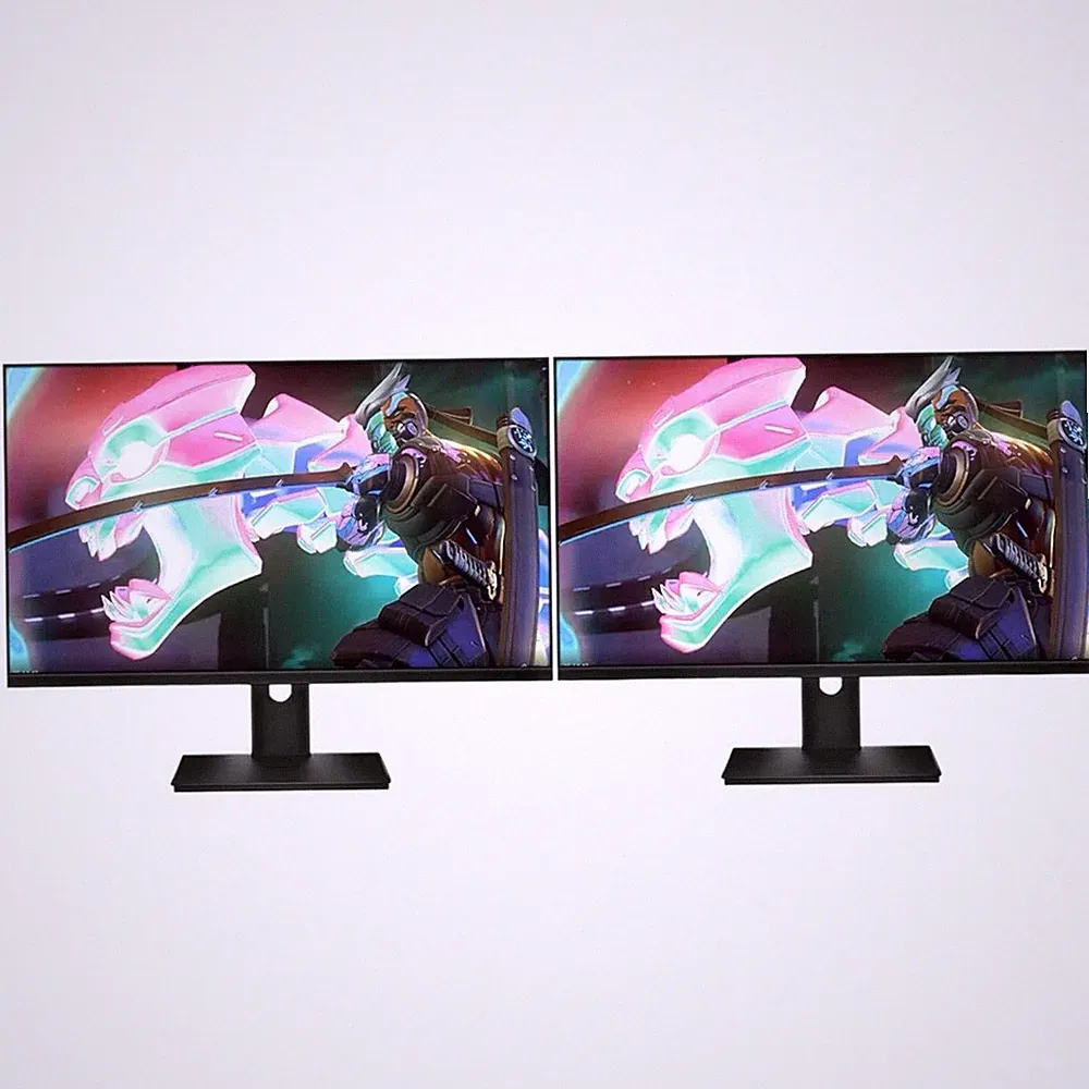 2x Major Brand 22" LCD Monitor FHD 1920x1080 Widescreen Gaming with Stand Cables