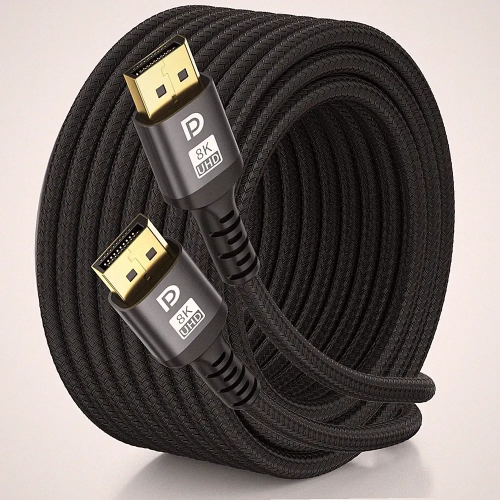 30 FT 8K DisplayPort Cable 1.4 High Speed 8K@60Hz 4K@144Hz Gaming Monitor TV