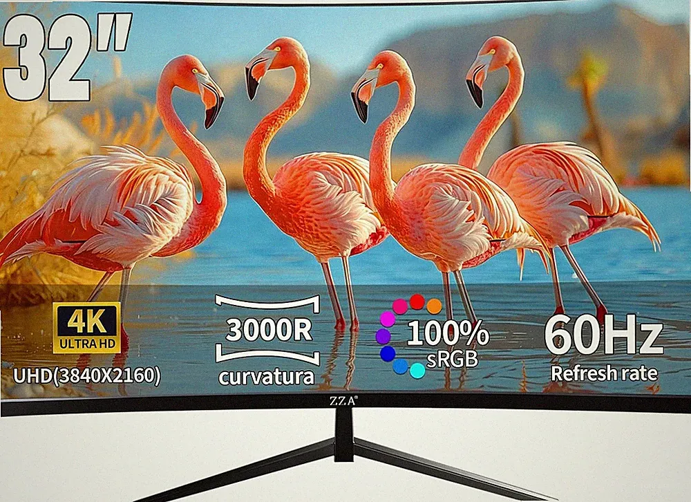32" 4K Curved Monitor UHD 3840x2160 VA PC Gaming Office Screen HDMI DP VESA Blac