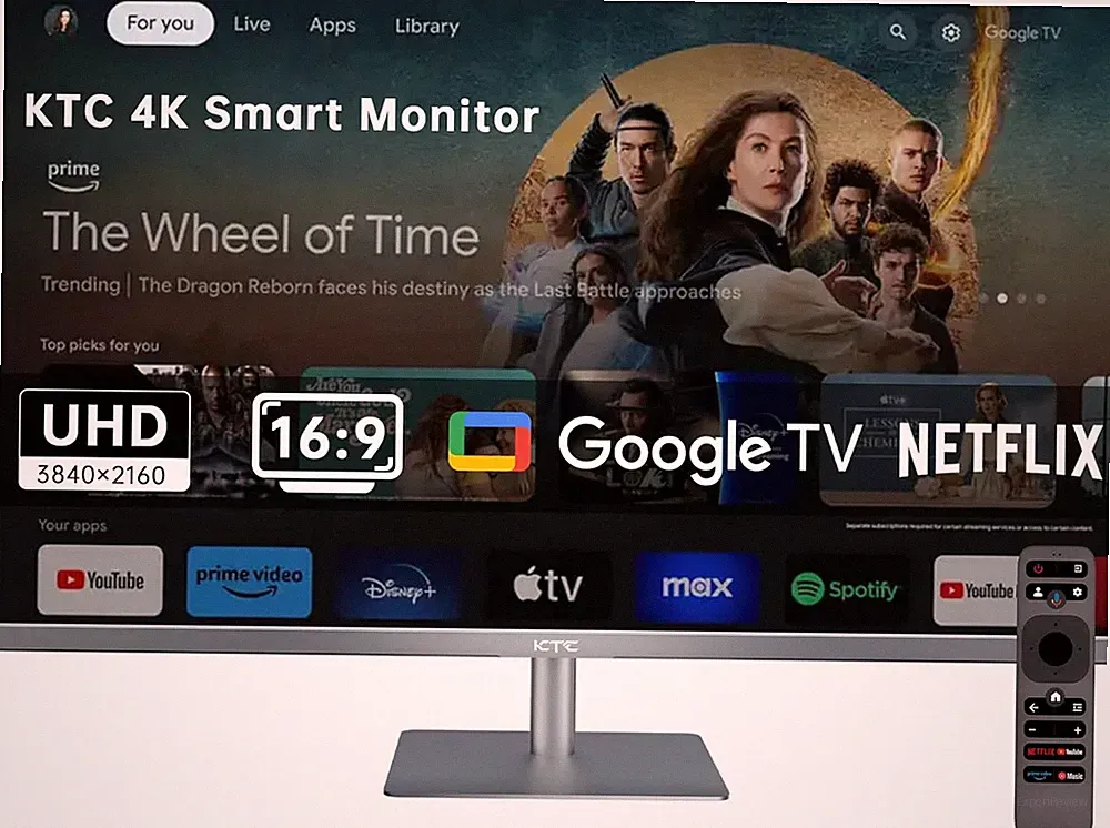 32" 4K Smart Monitor, UHD, Netflix, Type-C, HDR, Bluetooth, Voice Remote, A32Q8