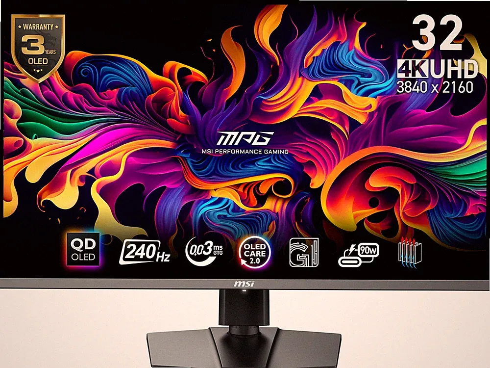 32 Gaming Monitor 4K UHD OLED 240Hz 0.03ms USB C MPG 321URX QD-OLED 3840