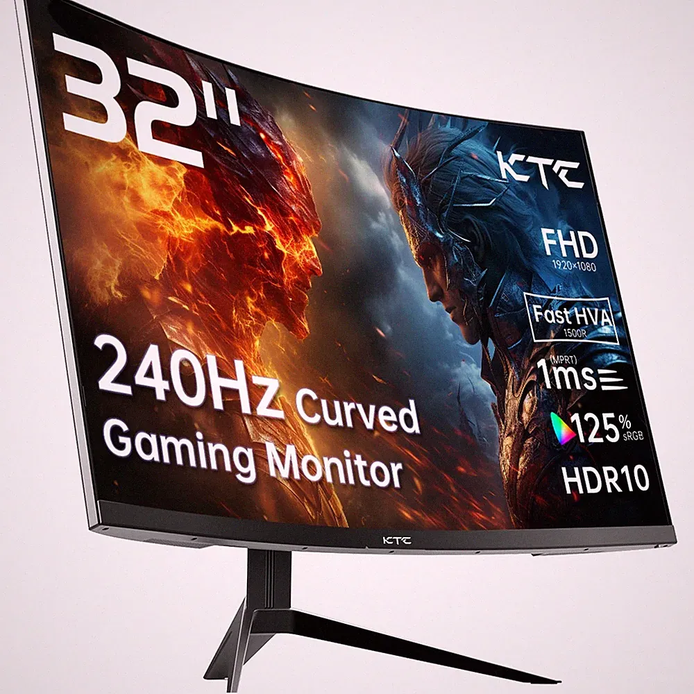 32 Inch 240Hz Curved Gaming Monitor 1080P 1500R HDR10 Black H32S17F Adjustable