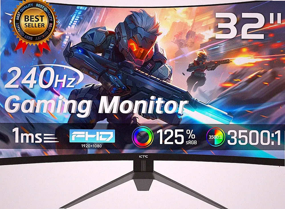 32 Inch 240Hz Curved Gaming Monitor FHD 1080P 1500R HDR Gaming PC Monitor...