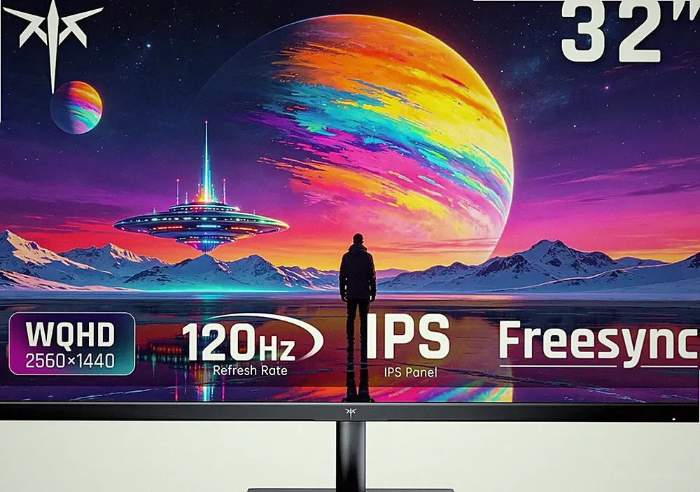 32 Inch 2K 120Hz Computer Monitor, IPS QHD 2560 X 1440P Monitor with Ultra-Thin