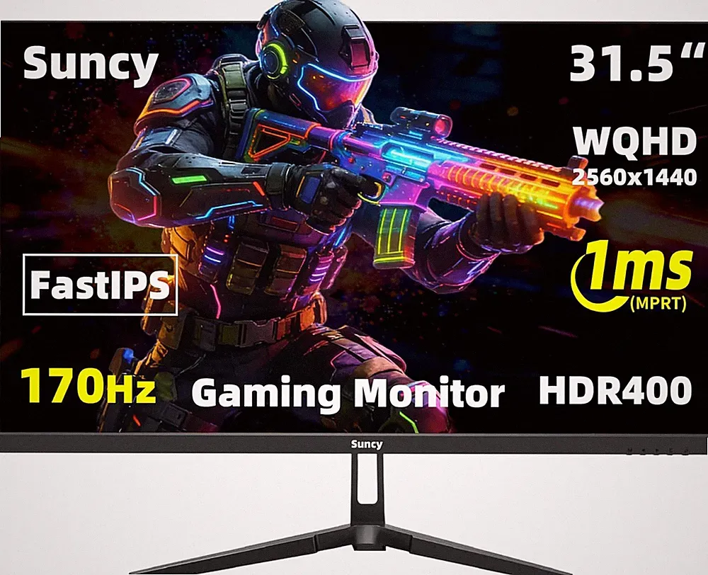 32 Inch 2K 170Hz Gaming Monitor, Fast IPS 1Ms QHD (2560 X 1440) Monitor Freesync