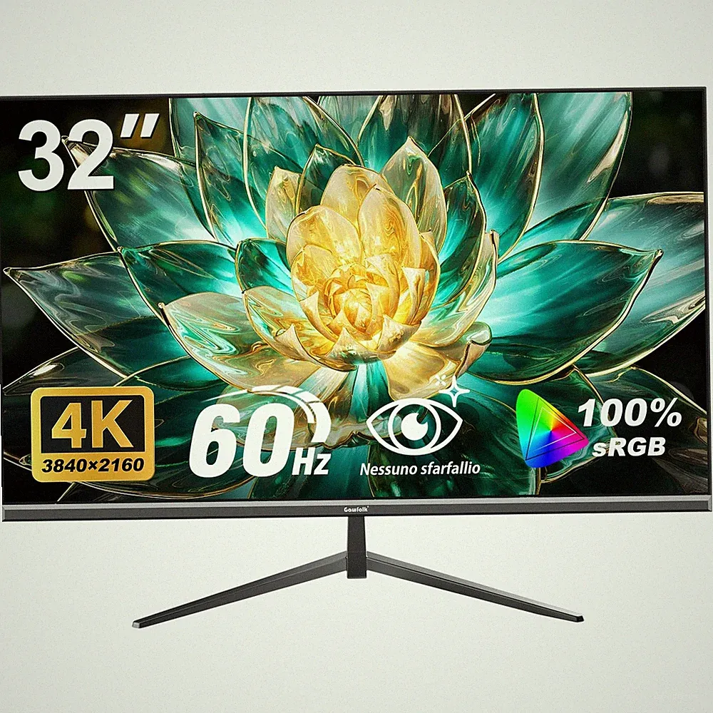 32 Inch 4K UHD Computer Monitor, Ultra-Clear (3840×2160p) Screen, 100% sRGB,1...