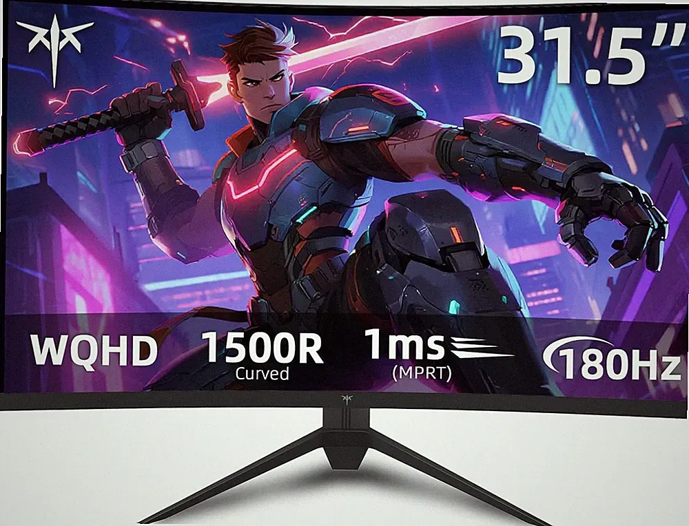 32 Inch Curved Gaming Monitor, 180Hz 1Ms MPRT, 2K 1440P 144Hz Monitor, 1500R HVA