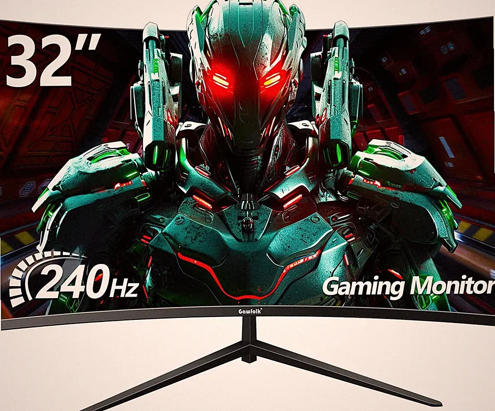 32 Inch Curved Gaming Monitor 240Hz, 1800R PC Monitor Full HD 1080P, Frameless C
