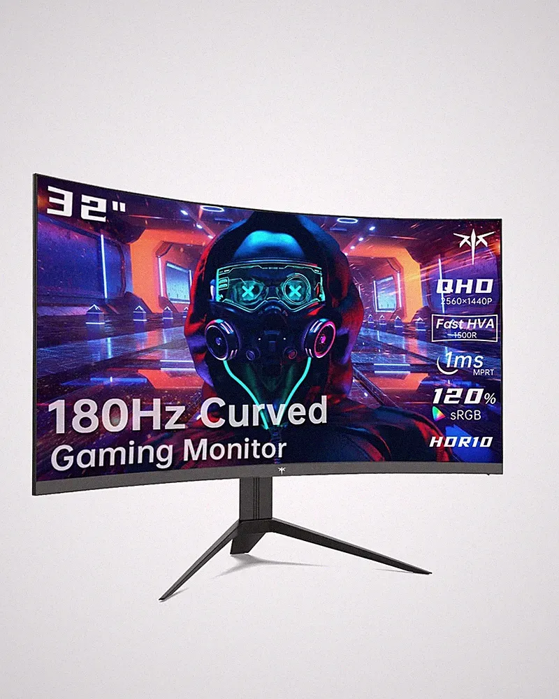 32 Inch Curved Gaming Monitor 2K 180Hz 1440P 1500R 1ms HDR KTC 185Hz Frameless