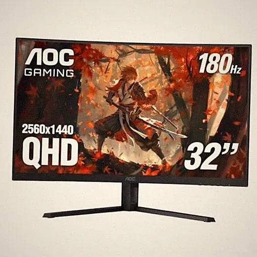 32 Inch Curved Gaming Monitor 2K QHD 180Hz VA 0.5ms HDR, CQ32G4VE 32" QHD 180Hz