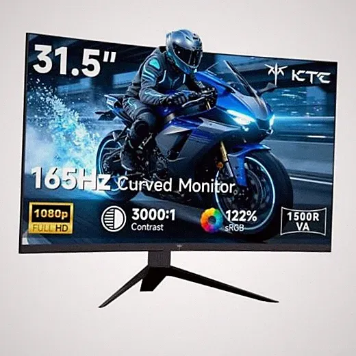 32 Inch Curved Gaming Monitor, FHD 1080p 165Hz Curve Monitor, H32S17C 31.5 inch