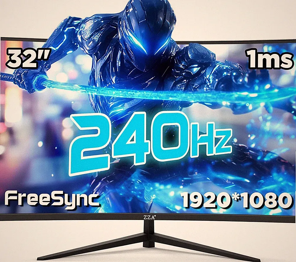 32 Inch Curved Gaming Monitor with 240Hz Refresh Rate, 1Ms GTG, HDR600, 1500R Cu