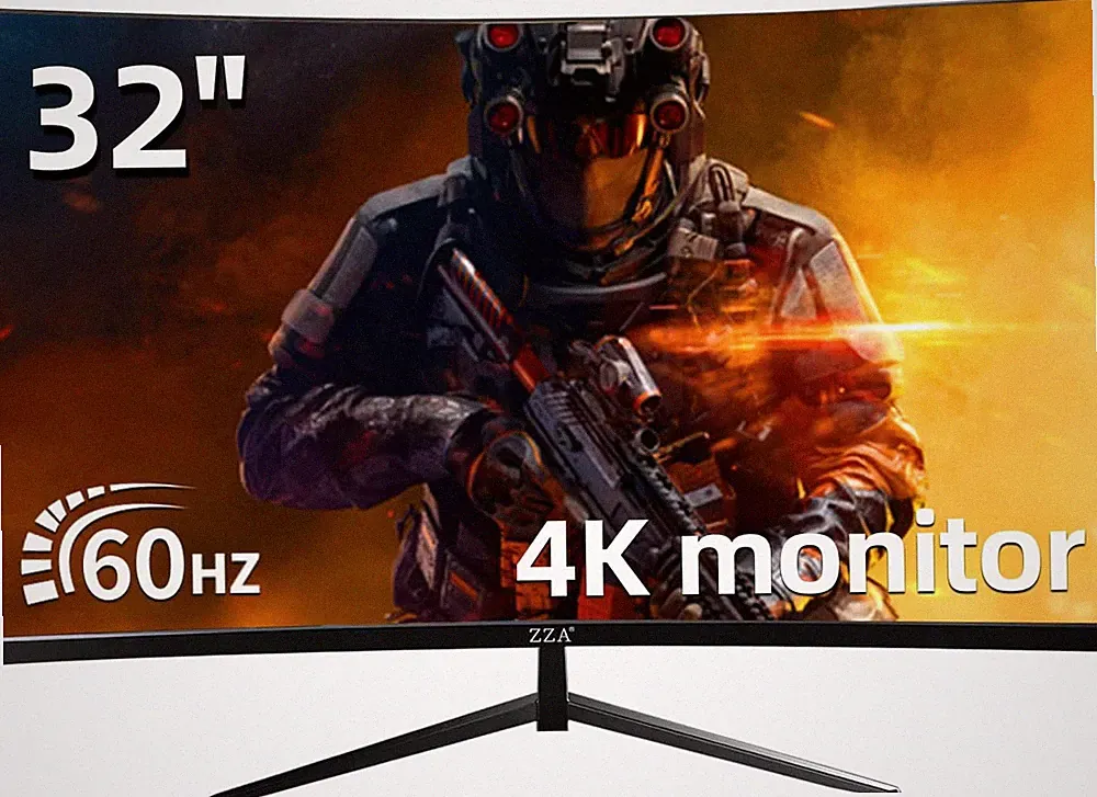 32 Inch Curved Monitor 4K, 60HZ UHD (3840 * 2160P) 3000R VA Panel, Gaming Monito