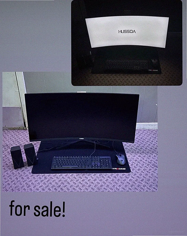 32 Inch Curved Monitor Rgb 250hz , Rgb Keyboard, Mouse And Speakers, Mousepad
