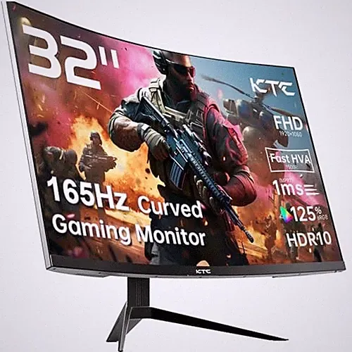 32 Inch FHD 1080p Curved Gaming Monitor - VA 1500R Curved Monitor, 165Hz 1ms
