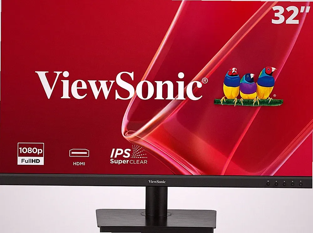 32 Inch FHD 1080P IPS Computer Monitor, 75Hz Frameless Desktop Monitor with Buil