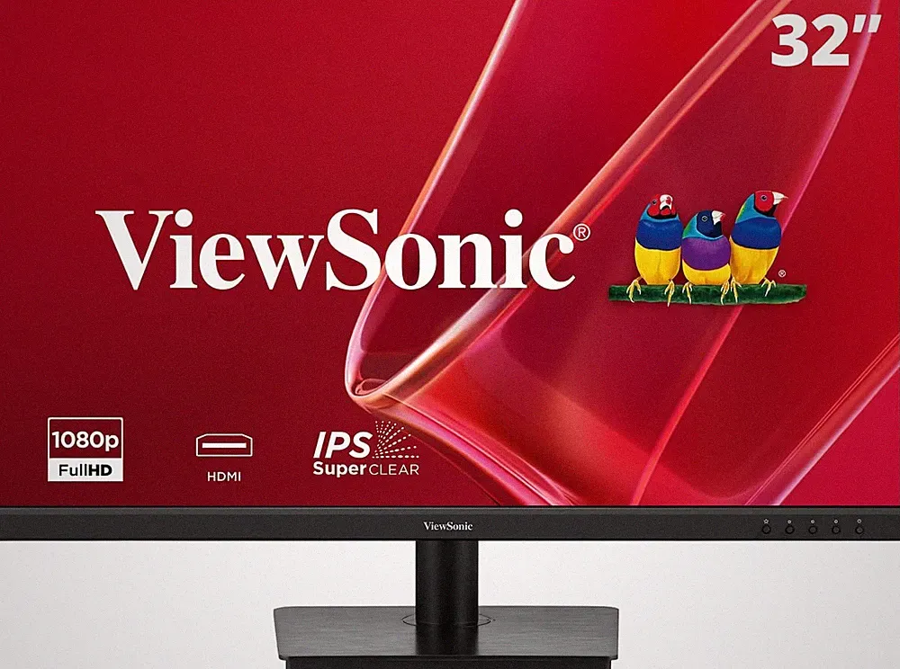 32 Inch FHD 1080P IPS Computer Monitor, 75Hz Frameless Desktop Monitor with Buil