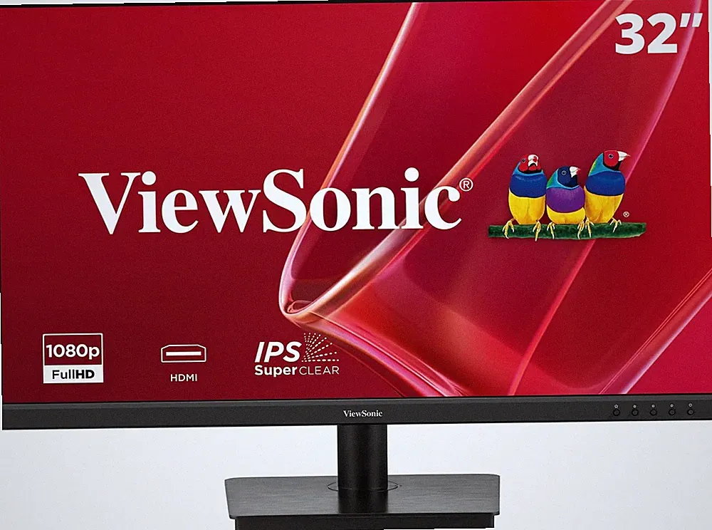 32 Inch FHD 1080P IPS Computer Monitor, 75Hz Frameless Desktop Monitor with Buil