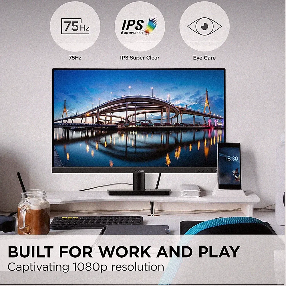 32-Inch Frameless Monitor, SuperClear IPS Technology, 75Hz