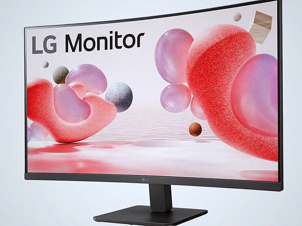 32 inch Full HD 100Hz with AMD FreeSync Curved Computer Monitor for both Work LG