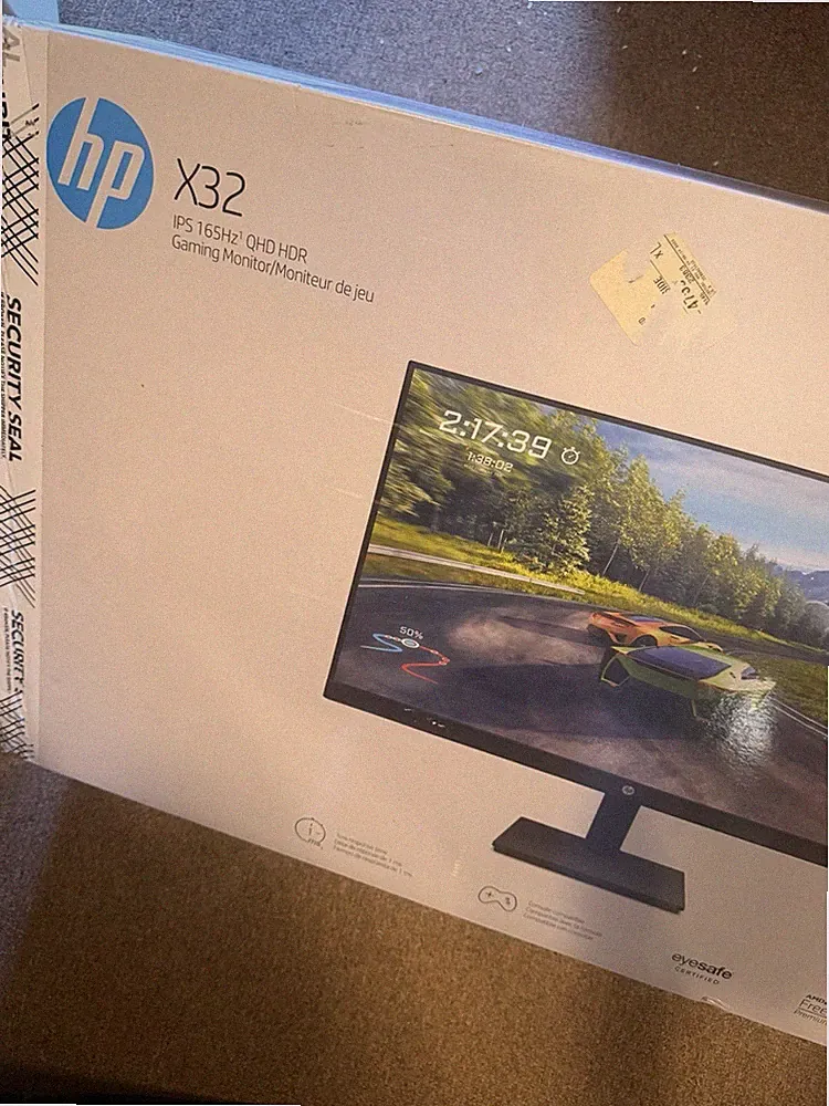 32 inch gaming monitor HP X32 IPS QHD HDR 165Hz AMD freesync Black 1ms