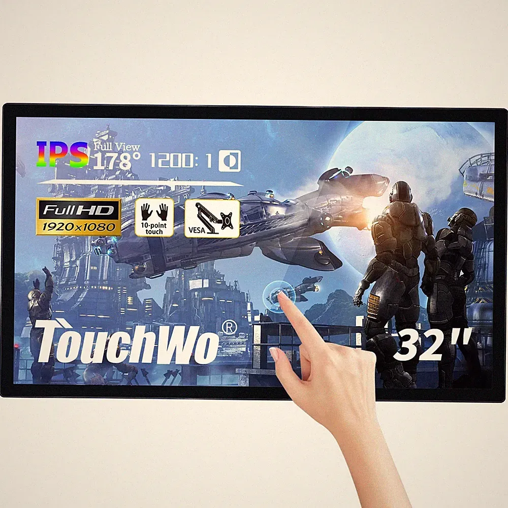 32 inch Interactive Touchscreen Monitor PC, Smart Board with 16:9 Display 108...