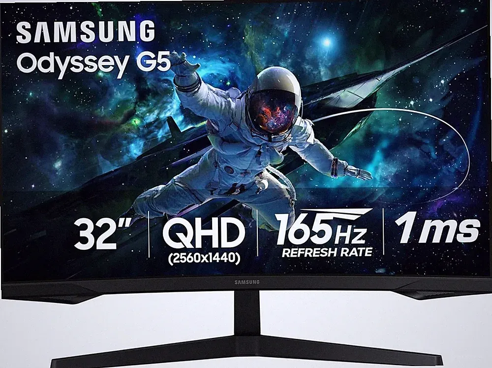 32" Odyssey (G55C) Series QHD 1000R Curved Gaming Monitor, | 165Hz, 1ms(MPRT)