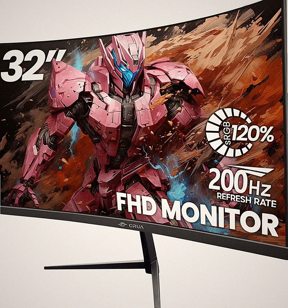 32Inch Curved Gaming Monitor, FHD(1920 * 1080P) VA Screen 165Hz/200Hz, 1800R VA