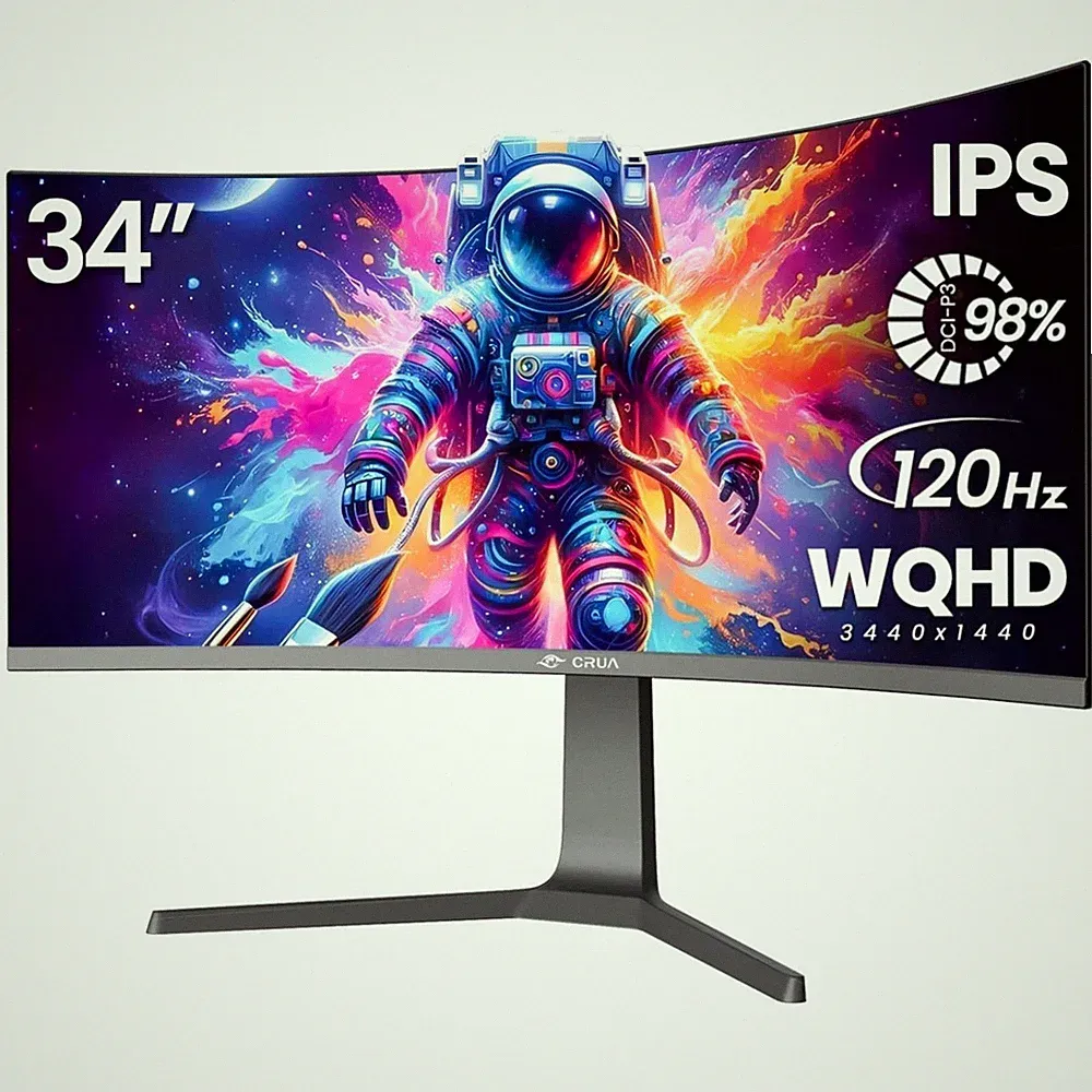 34" Curved Gaming Monitor, IPS WQHD3440x1440P 120H