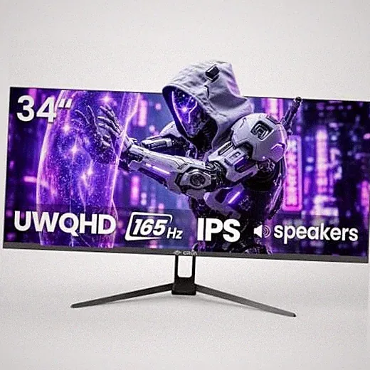 34 Inch 165Hz UWQHD IPS Ultrawide Gaming Monitor, WQHD 165Hz 34 Inches